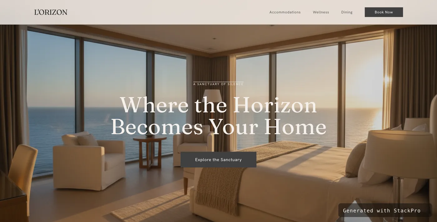Boutique Hotel & Resort website preview