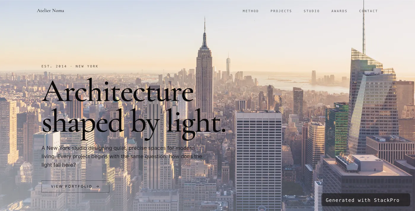 Editorial Architecture Studio website preview